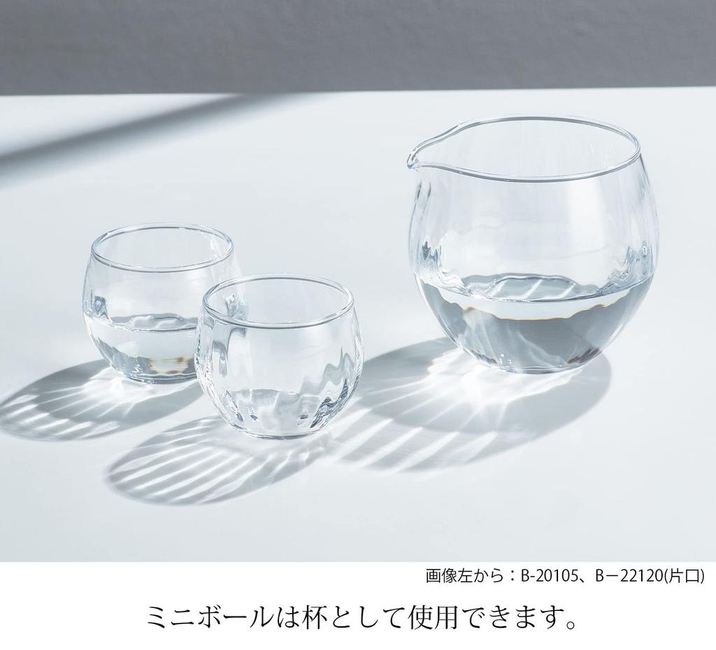 Toyo Sasaki Glass Sake Glasses, 75ml, Set of 6, Made in Japan, Dishwasher Safe, Suitable for Commercial Use, B-20105