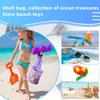 New children's mesh shell storage bag, beach three-dimensional circular sand bucket, toy sorting and collection bag