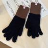 Luochi Knitting Dopamine Color Woolen Gloves: Women's Winter Knitted Touchscreen Cycling Gloves for Cold Protection