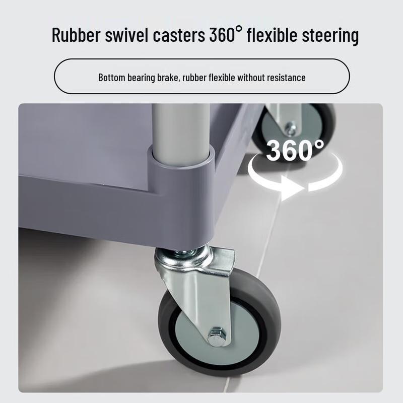 Commercial 3-Tier Plastic Utility and Serving Cart