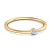 Moonstone Round Minimalist Bezel Set Ring -925 Sterling Silver Gold Vermeil