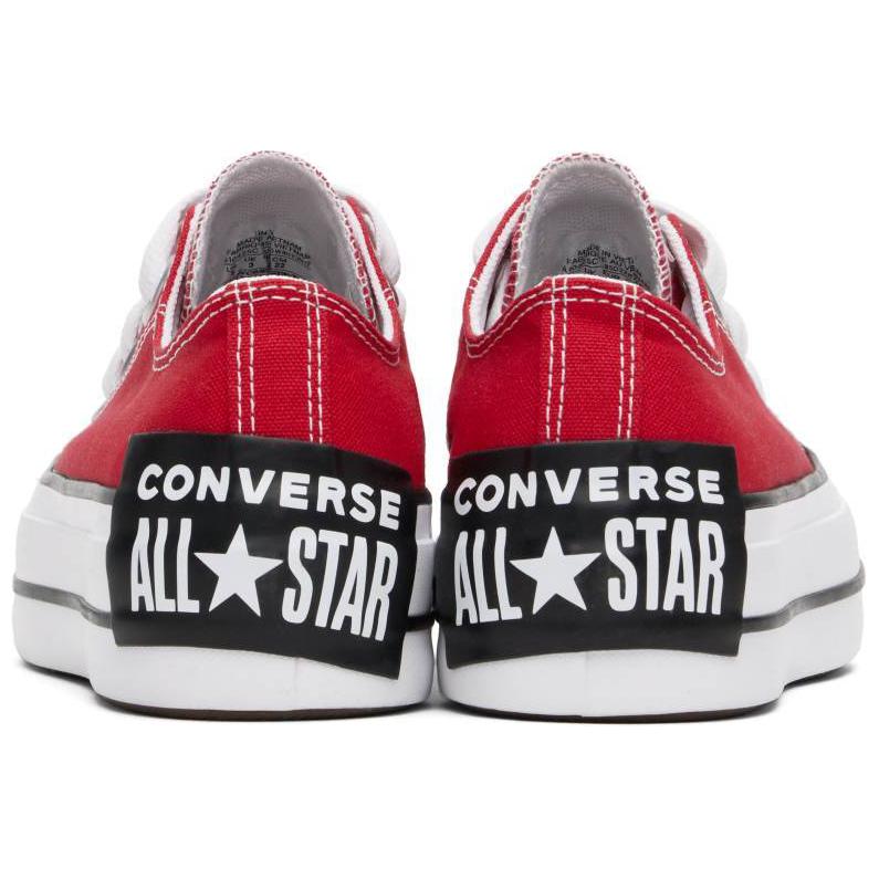 Converse Chuck Taylor All Star Lift Platform Comfortable Durable Increased Height Low Top Canvas Shoes Unisex Sneaker Red White A10425C