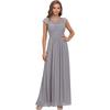 CH23SS17 #Cross-border Europe, America, Amazon, Independent Station Noble Evening Dress Dress, Lace Splicing Swing Dress