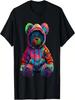 T-shirt Grafica Teddy-Bear Hip-Hop Teddy-Bear Colorato con Felpa