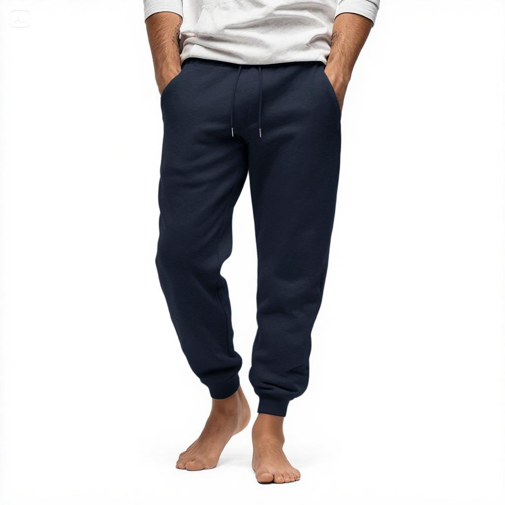 Herren Lockere Freizeit-Sweathose Elastischer Bund Kordelzug Sporthose