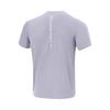 Li-Ning Cooling Tea T-Shirt Round Neck Comfortable Solid Color Versatile Breathable Short Sleeve Men T-Shirts Muddy-Gray Purple-Mix ATSV265-5
