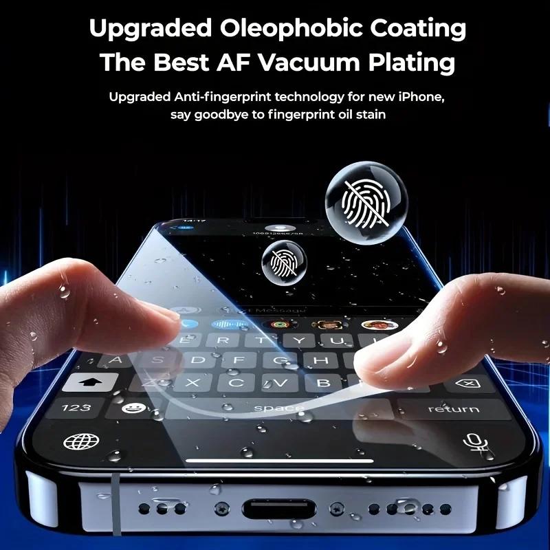 2PCS Privacy Matte Tempered Glass For iPhone 11 12 13 14 15 16 Pro Max Plus Protective Glass  Anti Spy Peeping Screen Protector