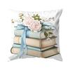Flower Books Pillowcase Bedroom Sofa Cushion Cover 100% Polyester Living Room Cushion Pillowcase Home Decor