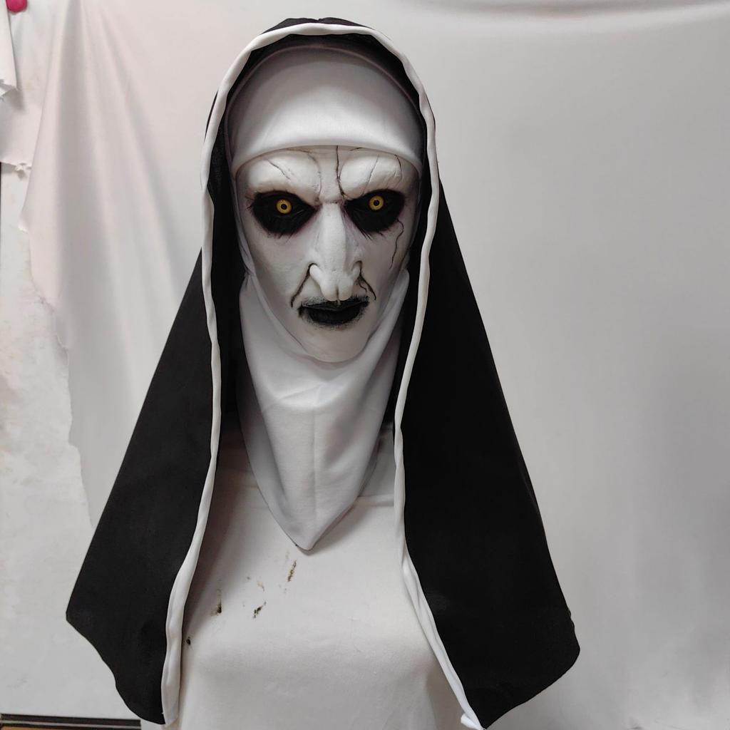 Halloween Horror Haunting2Nun Mask Masquerade Party Scary Props Horror Movie Headgear