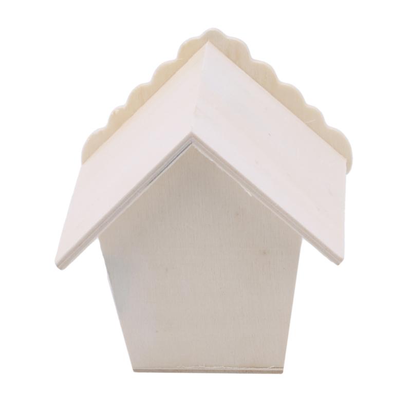 Creative Wooden Hummingbird House With Hanging Rope Home Gardening Decoration Bird's Small Hot Nest Diy Types Wall-mounted