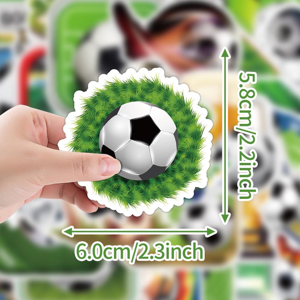 50 Football Graffiti Stickers: Creative Waterproof Sports Ball Decals for Water Bottles, Luggage, and Phones
