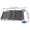Folding Sun Lounger with Sunshade and Wheels Steel Gray