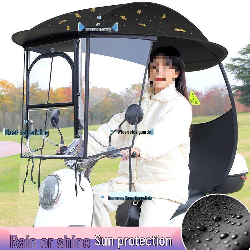 Electric Vehicle, Bicycle, and Motorcycle Sunshade & Rain Canopy Awning