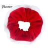 Soft Elastic Hair Bands for Women Christmas Velvet Scrunchies, Ties Girls, Lightweight Holiday Parties Contrast Color Ponytail Holder Accessories