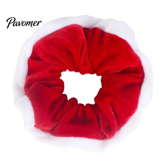 Soft Elastic Hair Bands for Women Christmas Velvet Scrunchies, Ties Girls, Lightweight Holiday Parties Contrast Color Ponytail Holder Accessories