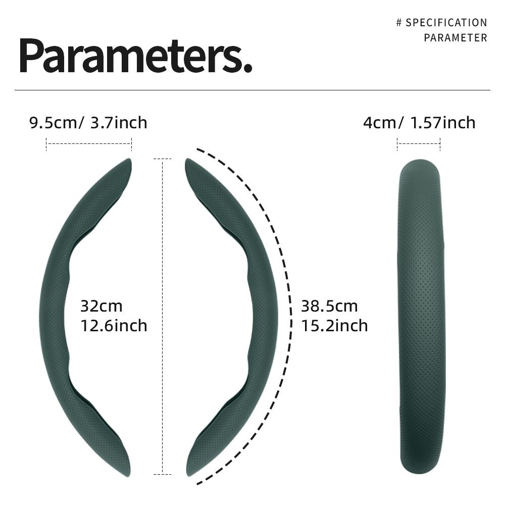 Suitable for Volvo Breathable Holes Leather Steering Wheel Cover Segmented Quick Release Design Non-Slip Durable V40 V70 S60 C30 S40 