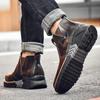 2022 Spring and Autumn New Martin Boots Men's Thick Sole Casual Leather Shoes