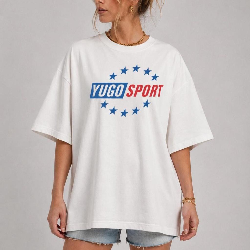 Yugo Sport Shirt Balkan Streetwear Tee, Retro Yugoslav Style T-Shirt, Oversized Slavic Shirt, Vintage Sport Aesthetic Tee