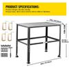 Tavolo da Saldatura 36" x 24" 800LBS Tavolo da Banco da Saldatura con Fori per Fissaggi