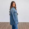 2025 Autumn Retro Lapel Women's Loose Denim Jacket