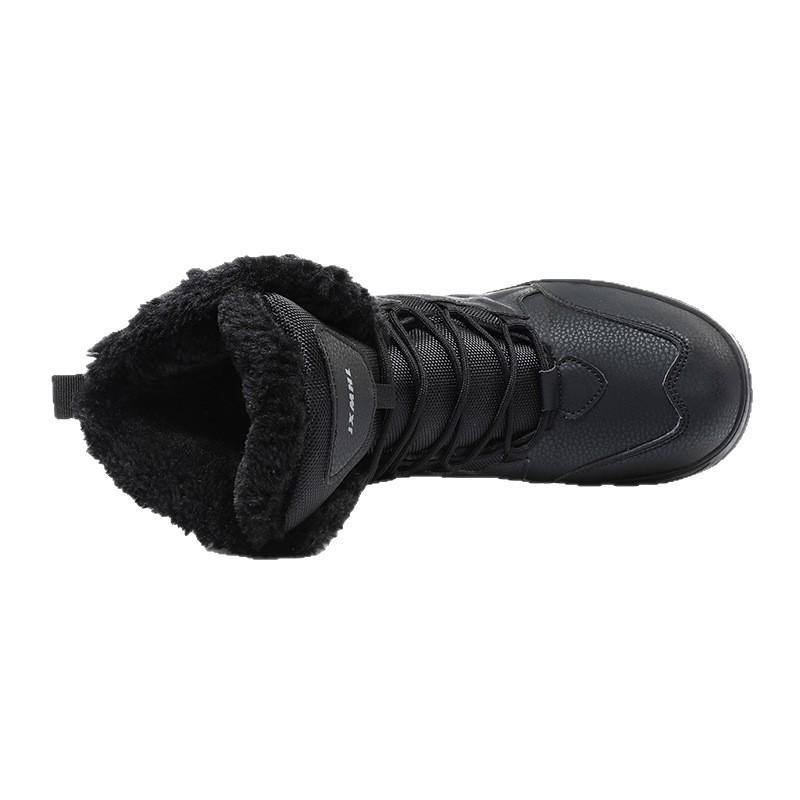 Winter high-top hiking cotton shoes men's casual leather sneakers outdoor velvet warm snow boots