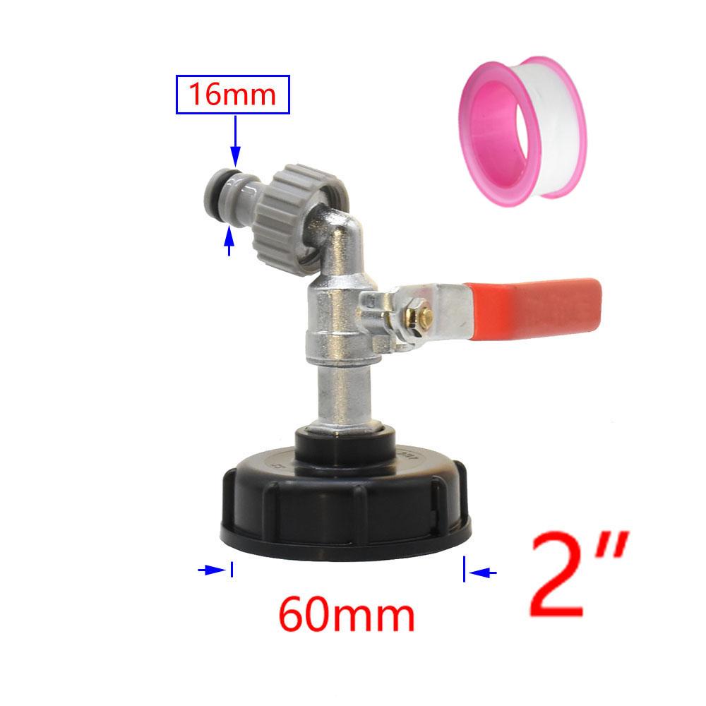 Farm IBC Tank Adapter 1/2" 3/4" 1" Thread Irrigation Valve Replacement Valve Garden Water Connectors Drain Couple