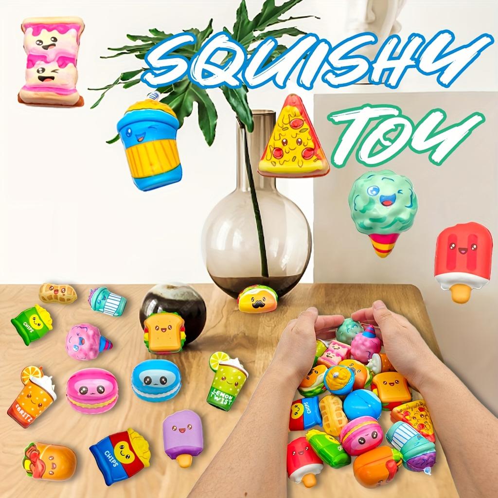 Pcs Mini Squeeze Toys, School And Birthday Gift Pack With Various Food &Fries Slow-Rising Squishy Toys,Random Styles Christmas
