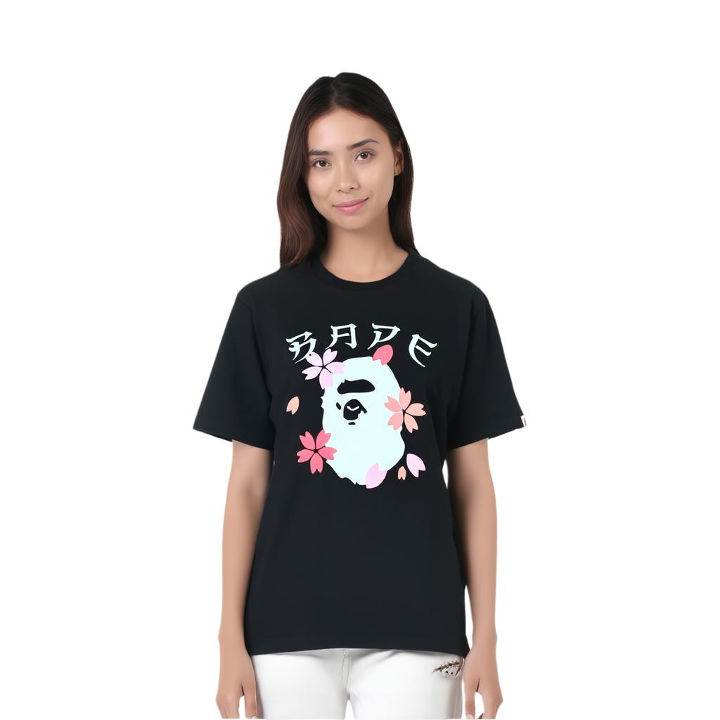 A BATHING APE Head T Shirt Unisex Black 1F20-110-061