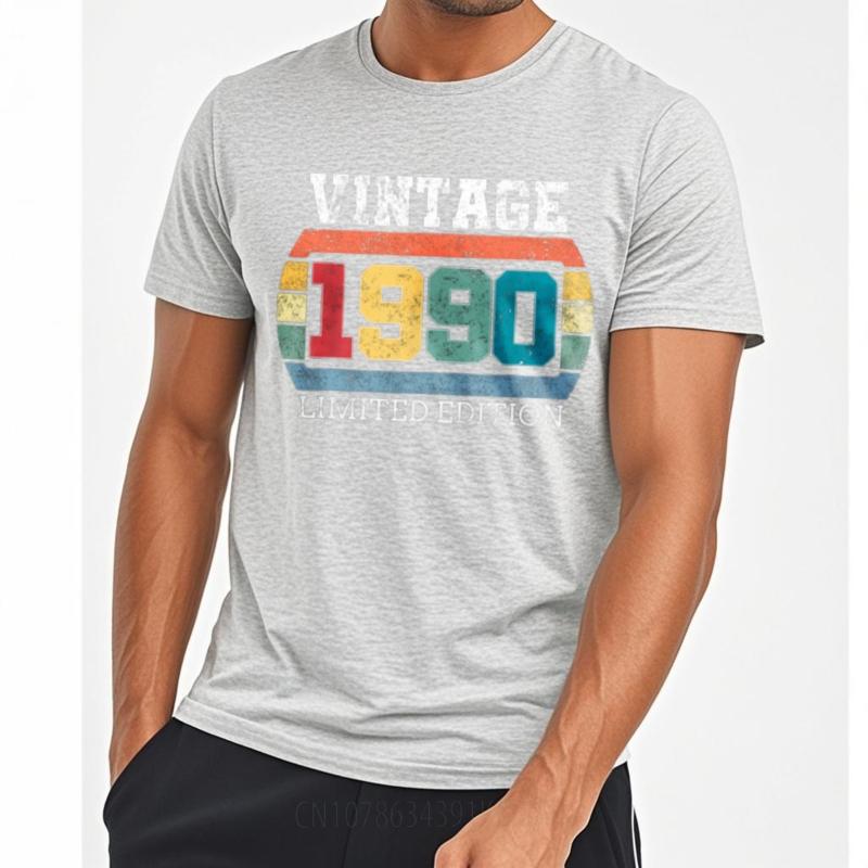 Street Wear For Men Summer Tshirt Funny Tshirt Vintage 1990 Limited Edition Comfort Man Tops Mens Tshirt Essential Tee