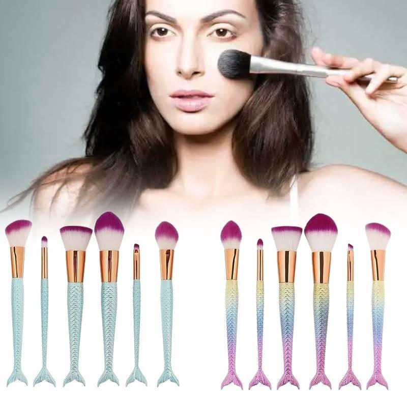 Mermaid Makeup Brush Set Foundation Eyeshadow Brushes Cosmetic Durable Tool