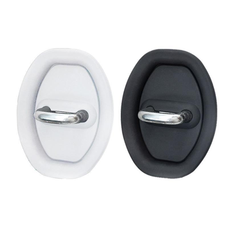 Lot De 4 Protections De Serrure De Portière En Silicone - Adhésif 3M - Noir Ou Blanc - Protège Contre La Rouille Et Les Chocs