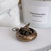 Brass Pocket Sundial Compass Vintage Nautical Hiking Accessory Home Decor