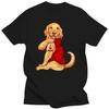 Neues Sommer Herren Kurzarm Ich Liebe Mama Lustiges Golden Retriever T-Shirt Mode Weiß Lässig Tops Hip Hop Hund Design Coole Jungen T-Shirts