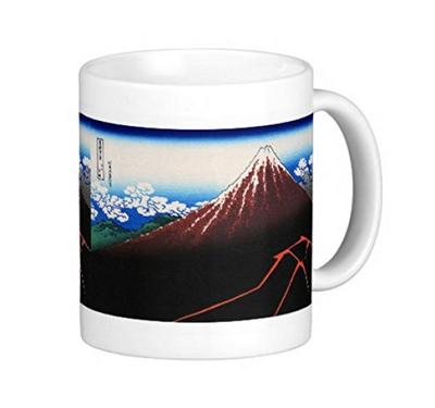 Vistas de Katsushika do Monte Caneca de Foto "Trinta e seis Fujis" de Hokusai (Série Ukiyo-e)