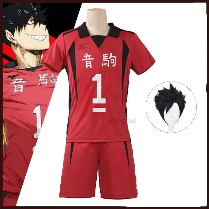 Anime Nekoma School Kenma Kozume Kuroo Tetsuro Cosplay Kostuum Haikiyu Volley Bal Team Jersey Sportkleding Uniform Pruik