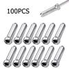 100pcs/Set Aluminum Bike Bicycle Brake Shifter Inner Cable Tips Wire End Cap