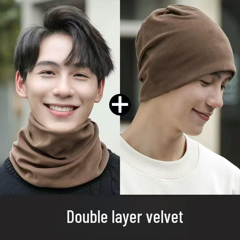 Winter Warm Fleece Neck Gaiter & Windproof Hat for Outdoor Cycling & Skiing