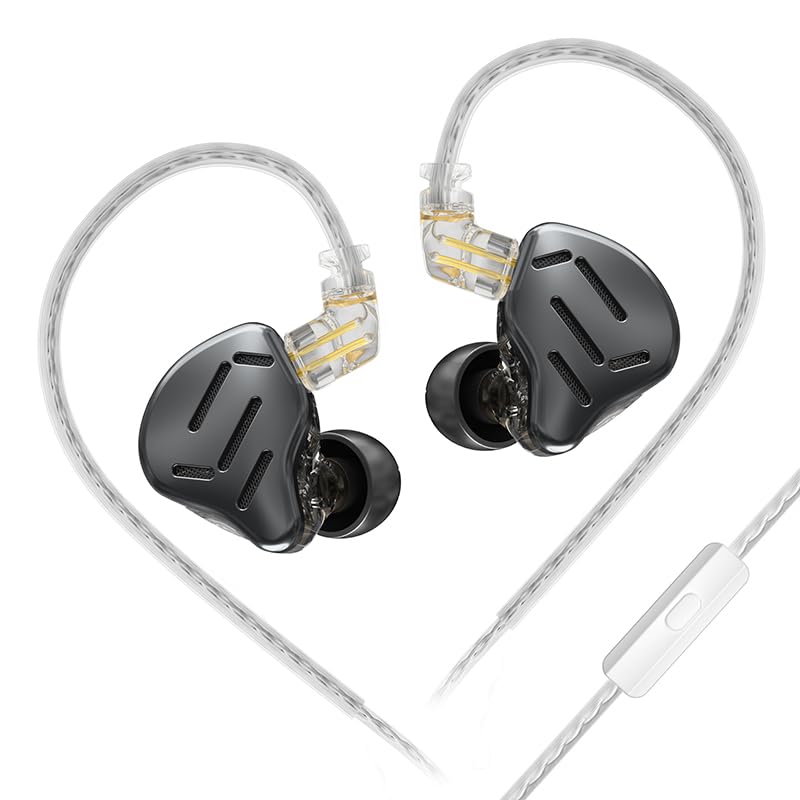 

Гибридные наушники HiFi KZ ZAX Earmoni, металлическая гарнитура, кабель с покрытием из чистого серебра, хорошая функция шумоподавления, высококачественные наушники, корпус из смолы