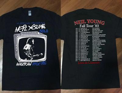Vintage Neil Young T-Shirt Neil Young Herbsttour '83 Live In Concert