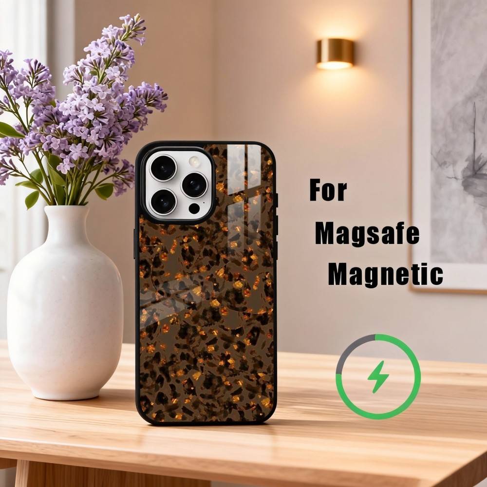 T-Tortoise Shell Marble  Phone Case For iPhone17,16,15,14,13,12,11 Plus,Pro Max Magnetic For Magsafe Wireless Charging