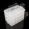 3 Tiers Removable Storage Case Clear with Handle Stackable Storage Container Visible Adjustable Compartments