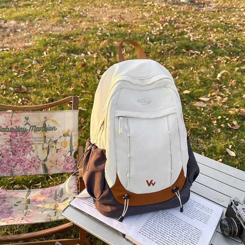 Outdoor Large-capacity Color-blocked Hiking Backpack, Lightweight Autumn Outing Bag, Stylish Student Commuter School Bag