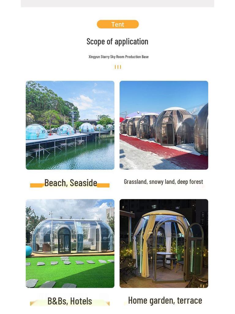 Starry Sky Sphere Tent: Mobile Outdoor Sunroom & Bubble House Restaurant