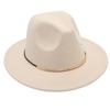 Top Hat Wool Felt Hat Men'S And Women'S Wool Hat Jazz Hat Flat Edge Sun Hat Tide