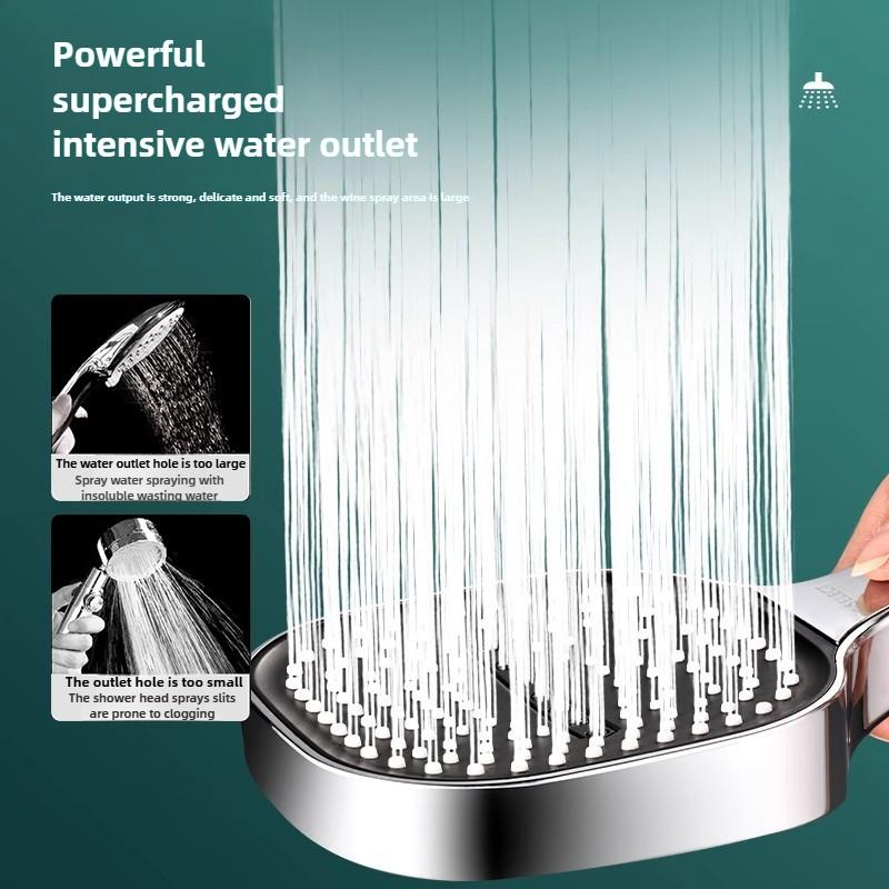 13cm Large Panel 3 Modes High Pressure Shower Head Massage Shower Head With Filter Bathroom Accessories New