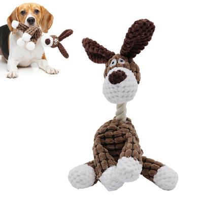 Squeaky βελούδινο παιχνίδι για σκύλους Διαδραστικό παιχνίδι με γέμιση ζώων Παιχνίδι βελούδινου μασήματος γαϊδουριού σκύλου με άφθαρτο παιχνίδι καθαρισμού δοντιών κουταβιού Squeaker