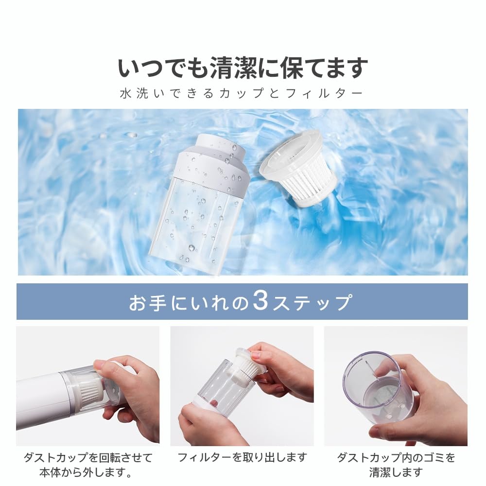 Cordless Handheld Vacuum for and PA Powerful Low Lightweight with Electric Air Pump for and Furniture Cleaning Cleaner, Compact, Cars, Tabletops,