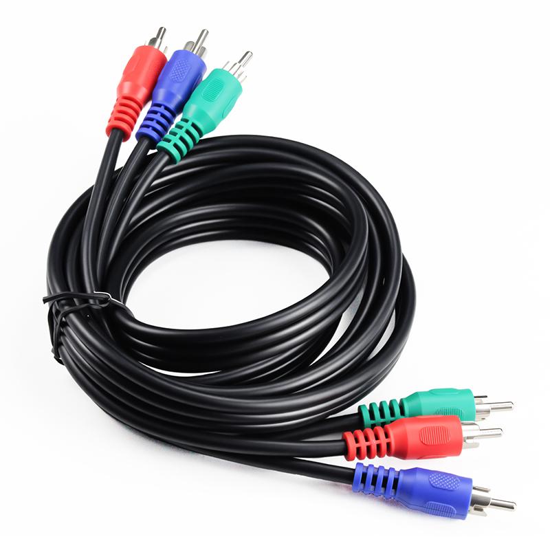 Component Video Cable 3-RCA Male to 3-RCA Male RGB Ypbpr Component Video Cable for Samsung LG Sony HDTV DVD STB 5