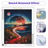Full Round Diamond Painting Moon Flower Cross Stitch Embroidery Mosaic Pictures Of Rhinestones For Diy Gift 30x40cm/12x16inch