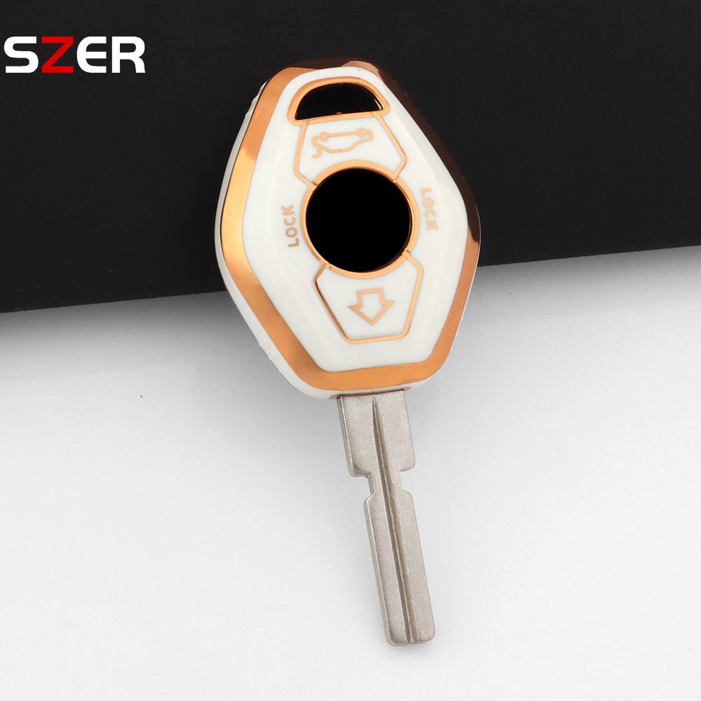 For Bmw Ews X3 X5 Z3 Z4 1 3 5 7 Series E38 E39 E46 Fashion Tpu Car Key Case Cover Protected Shell Fob Keychain Accessories